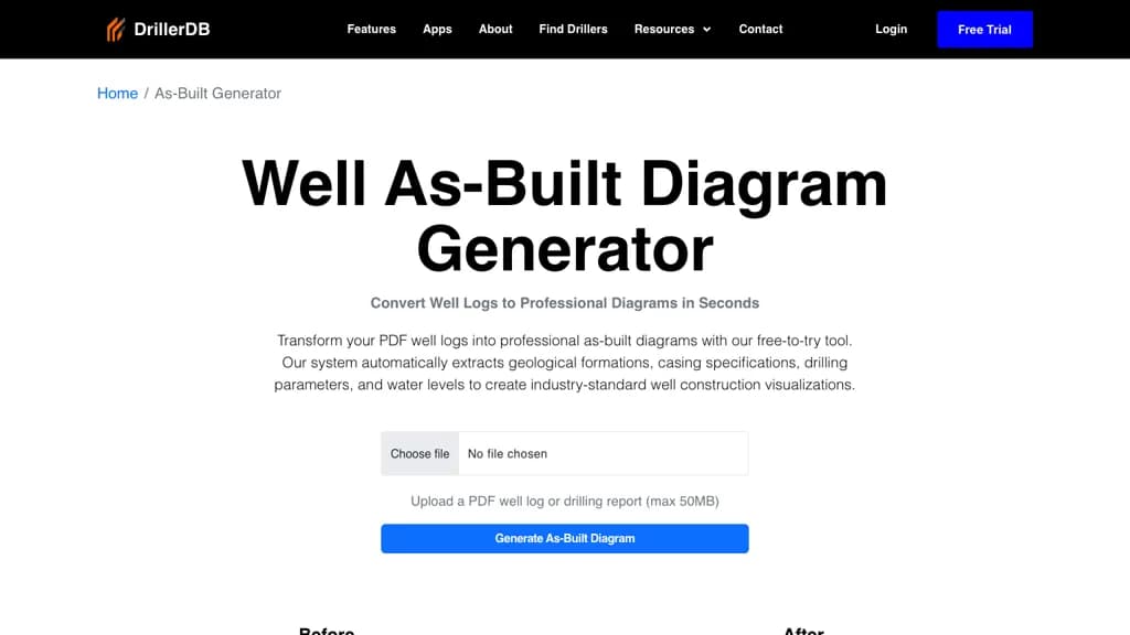 DrillerDB Well As-Built Diagram Generator