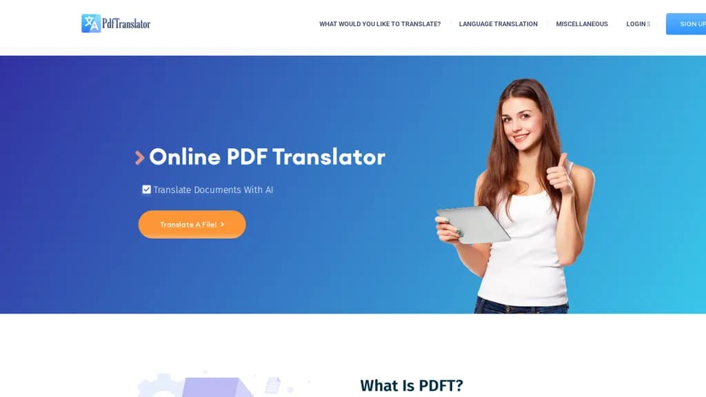 PDFT.AI: AI Document Translator