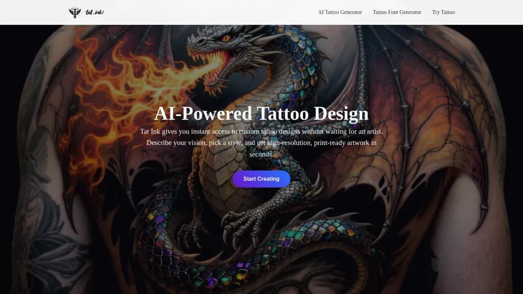 Tatink-Free AI Tattoo Generator