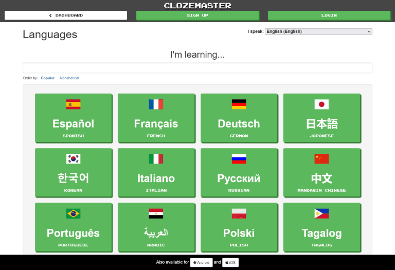 Clozemaster