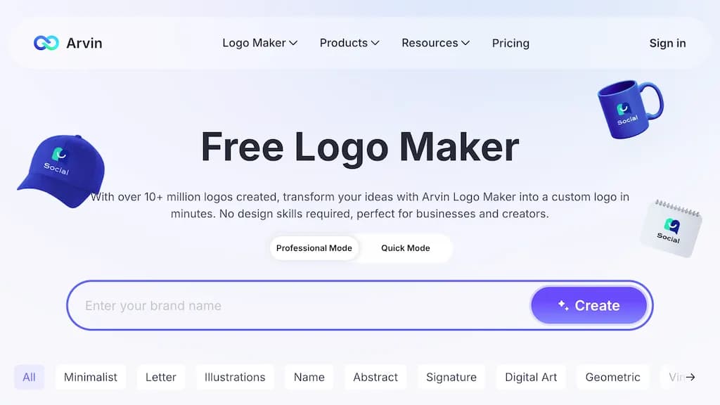 Arvin AI Logo Maker
