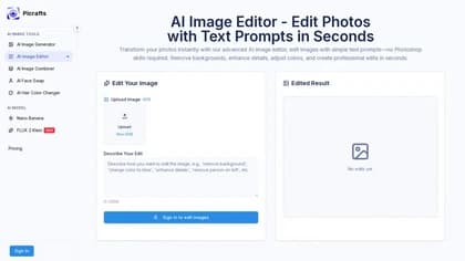 PiCrafts ai image editor