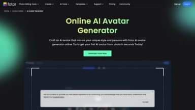 Fotor AI avatar generator