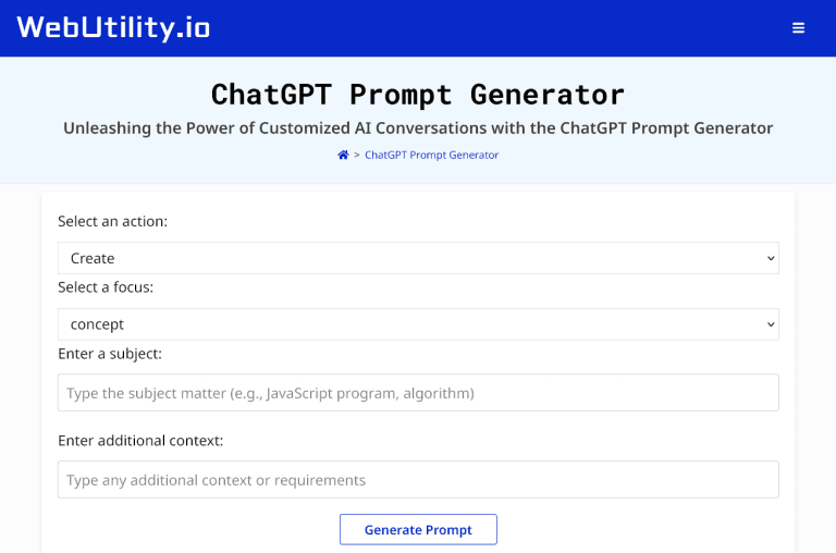 ChatGPT Prompt Generator