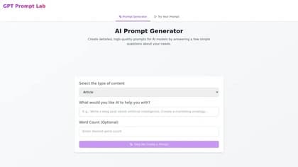 GPT prompt lab