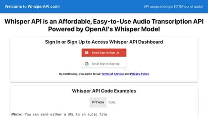 WhisperAPI