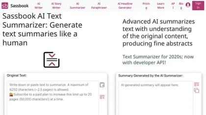 Sassbook AI Summarizer