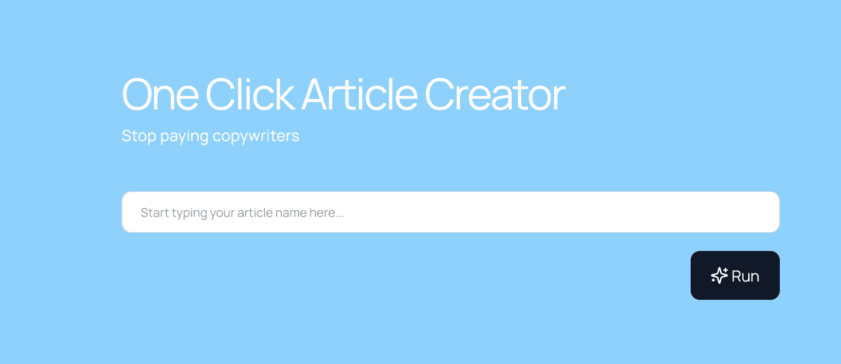 One Click Article Creator