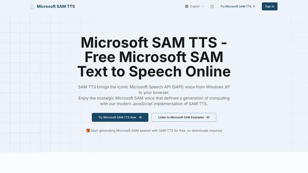 SAM TTS