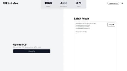 PDF to LaTeX
