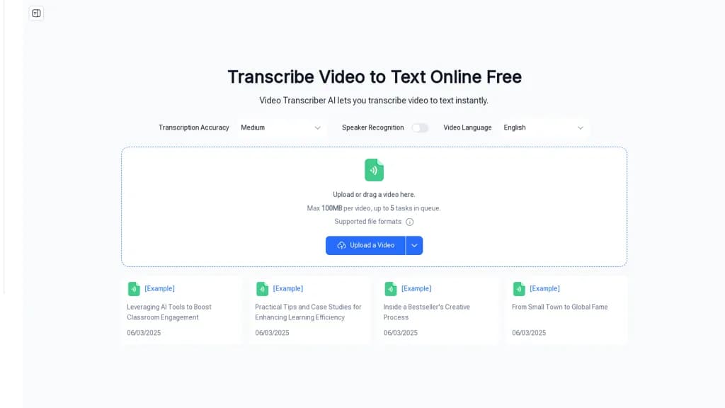 Video Transcriber AI