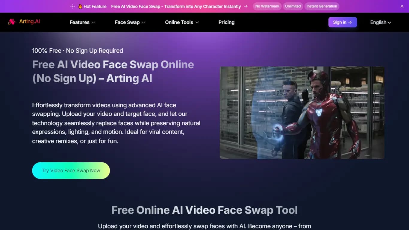 Arting Video Face Swap